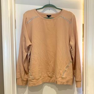 Torrid Peach rhinestone sweatshirt